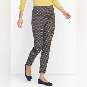 TALBOTS ESSEX ANKLE PANTS - GEO HEARTS